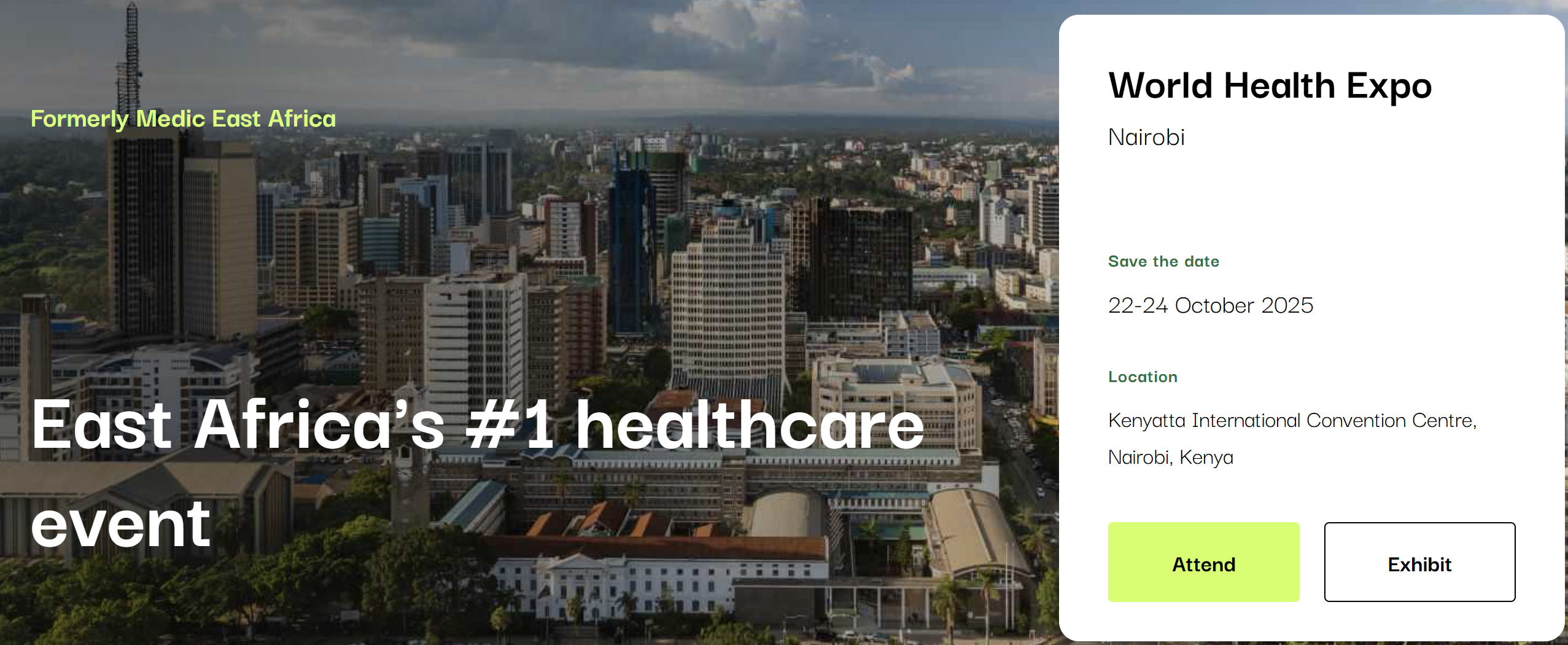 WHX Nairobi (World Health Expo) WHX Nairobi (World Health Expo)