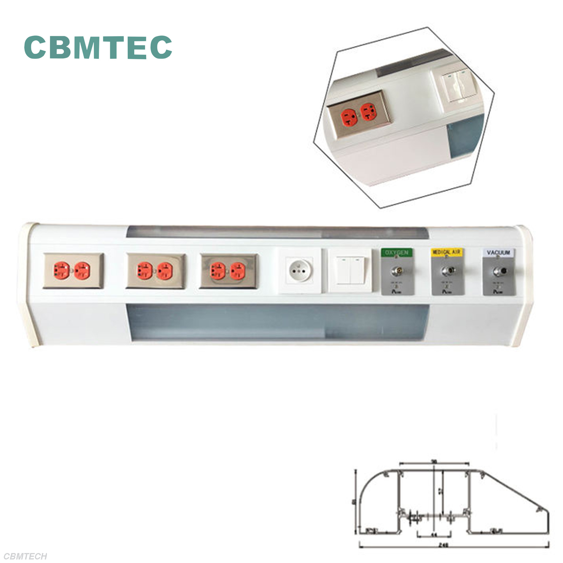Medical Bedhead Trunking for ICU Wards 