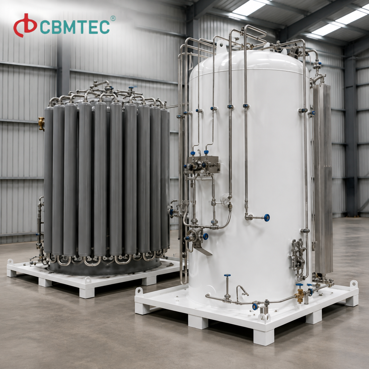 5m3/5000L Lox/Lin/Lar Mini Microbulk Tanks