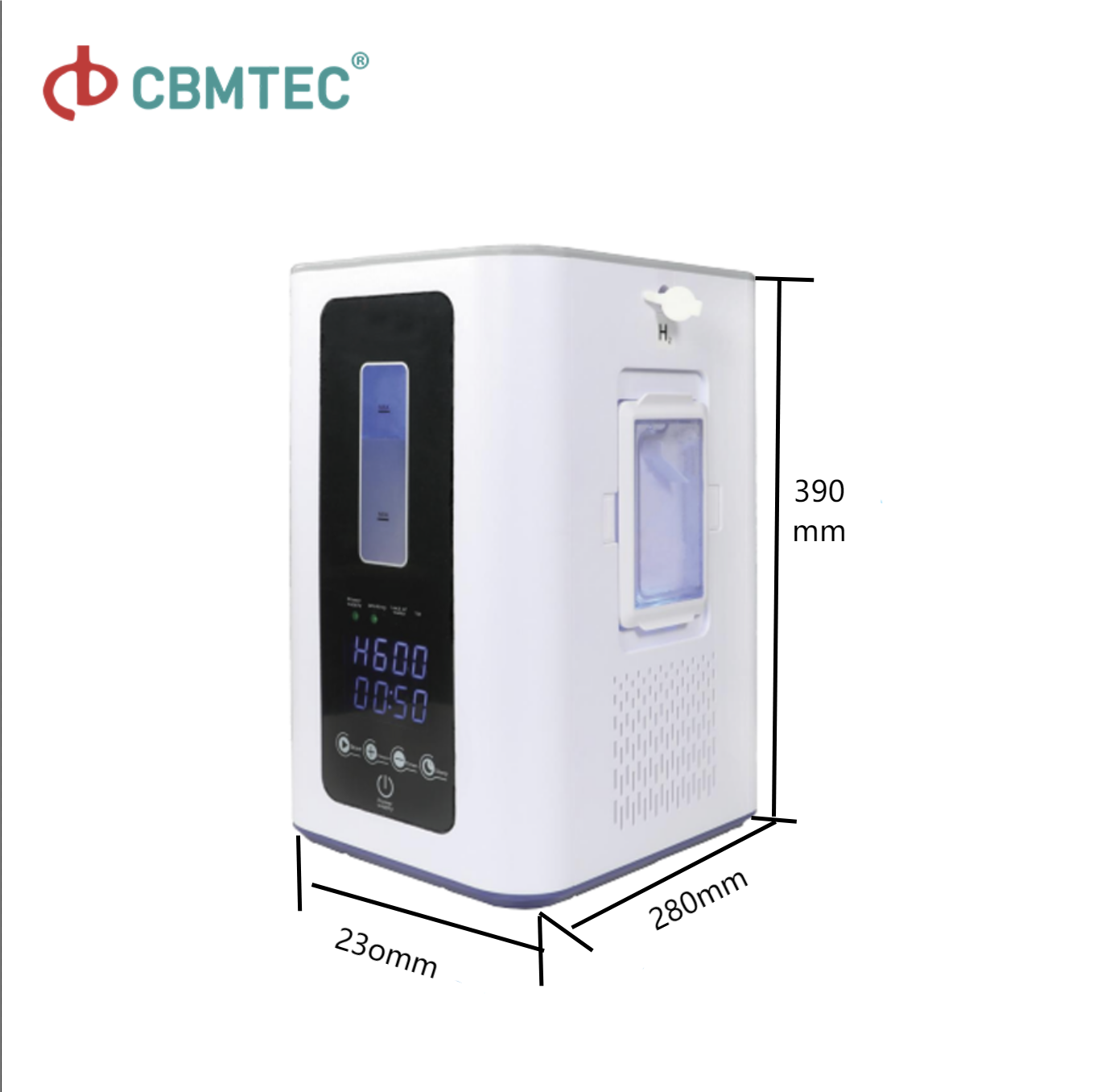 Portable Hydrogen Water Therapy Machine 99.99% H2 High Purity Hydrogen Oxygen Inhalation Machine