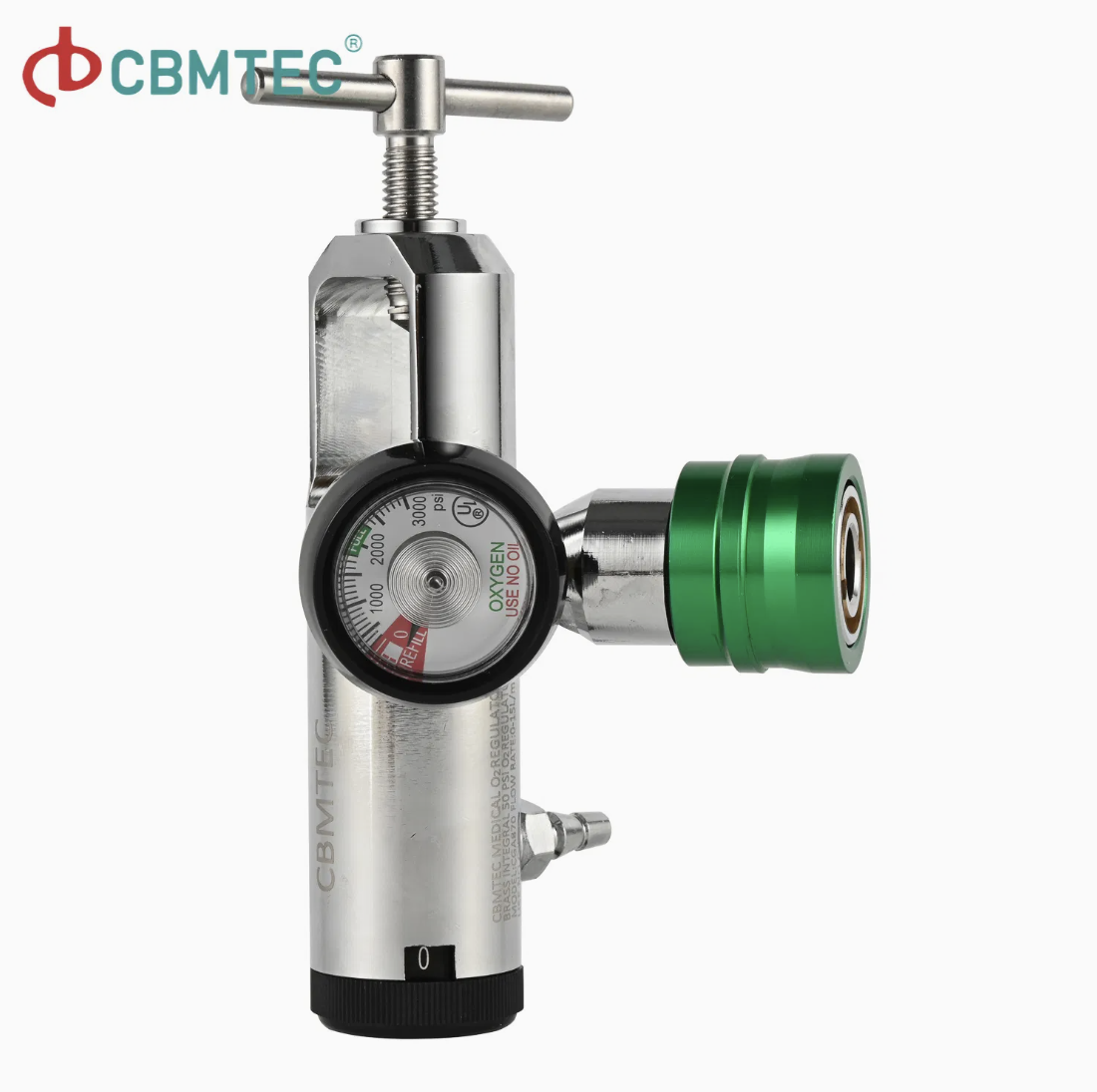 Medical Oxygen Regulator, First Aid Oxygen Regulator with Flow Meter and Humidifier for Oxygen Gas Cylinder
