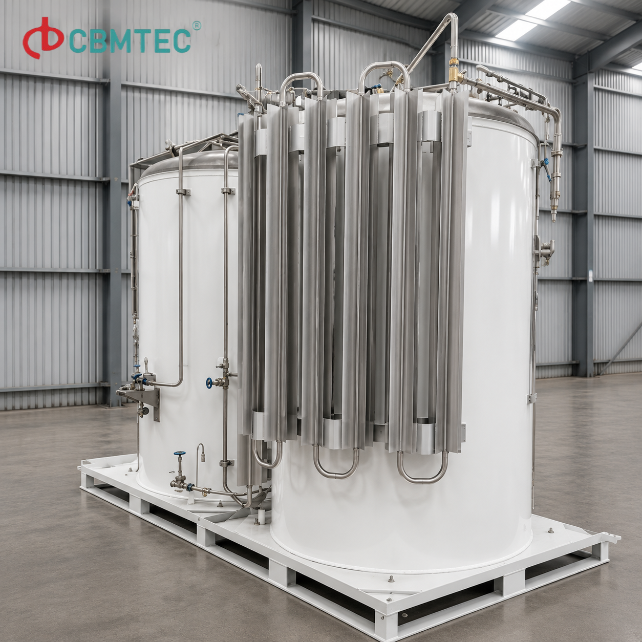 5m3/5000L Lox/Lin/Lar Mini Microbulk Tanks