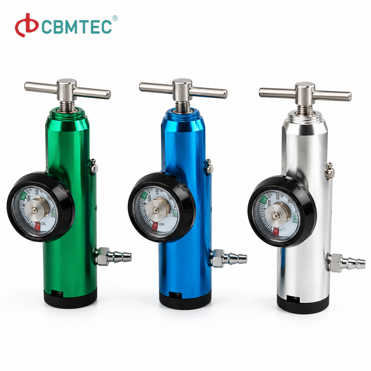 Click-style Bull-nose Oxygen Regulators 
