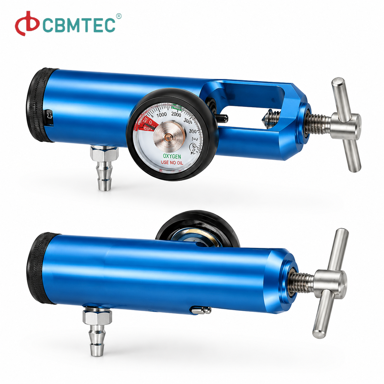Click-style Bull-nose Oxygen Regulators 
