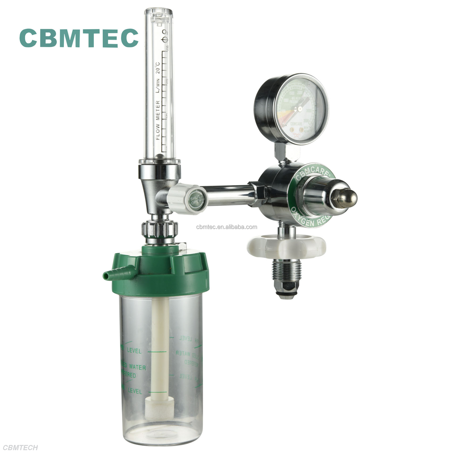 Medical Pin Index Oxygen Regulator with Humidifier
