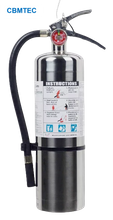 NEW 2025-5 lb. CHROME/STAINLESS STEEL FIRE EXTINGUISHER NEW WALL BRACKET